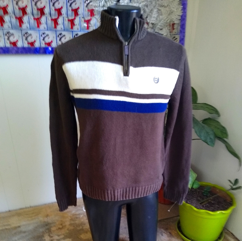 Chaps Pullover Zip Up Sweater - image 1